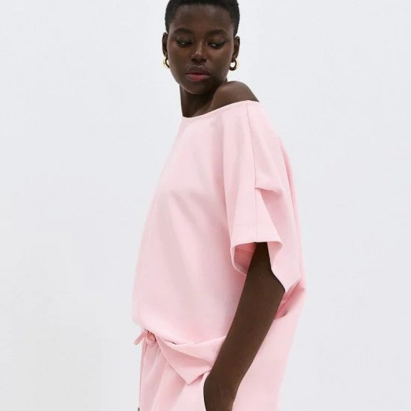 Μπλούζα με πιέτες πίσω Pink Access