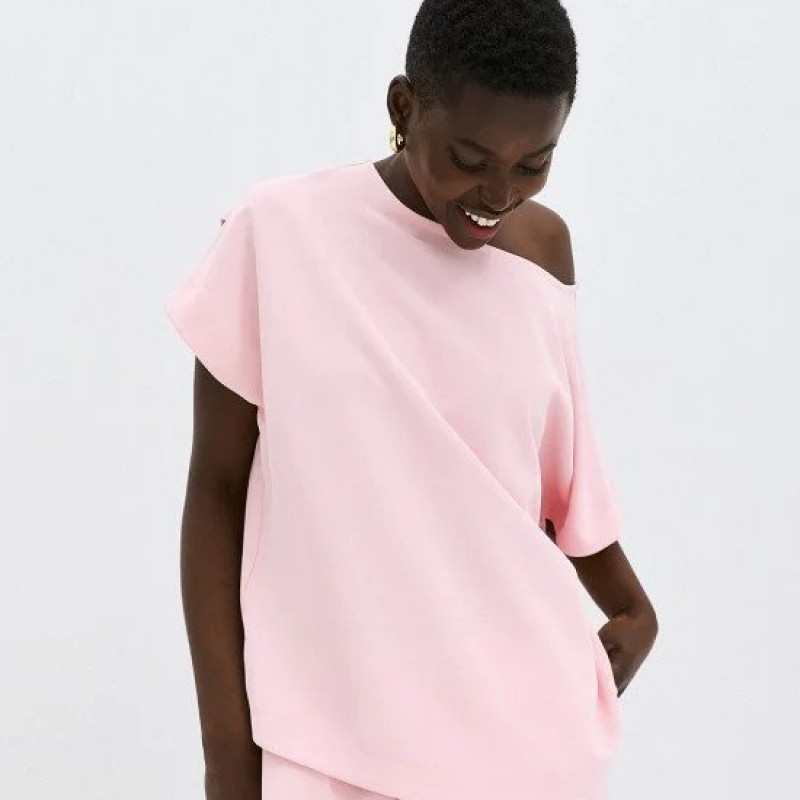 Μπλούζα με πιέτες πίσω Pink Access