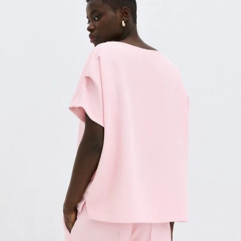 Μπλούζα με πιέτες πίσω Pink Access