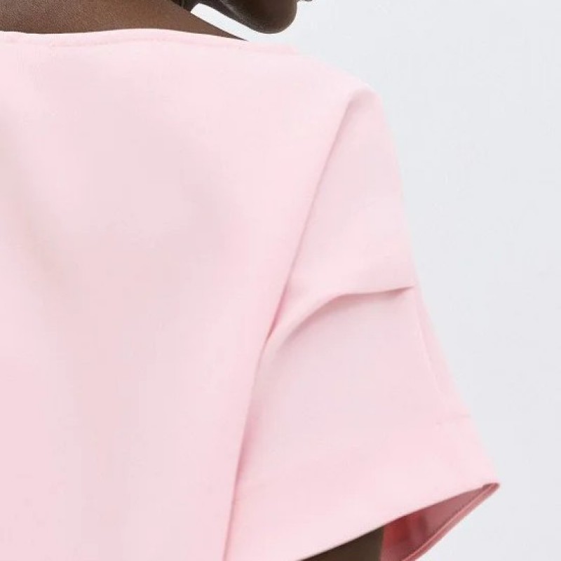 Μπλούζα με πιέτες πίσω Pink Access