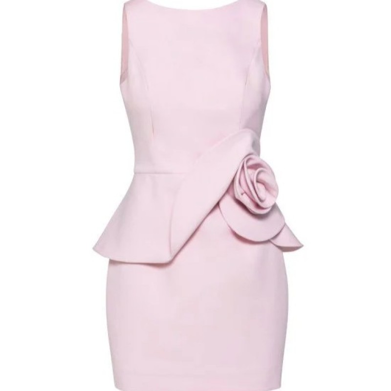 Φόρεμα μίνι με βολάν Pink Access