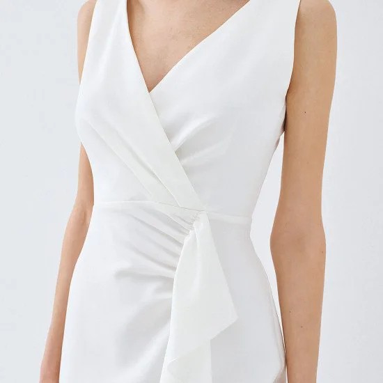 Φόρεμα μίντι με άνοιγμα White Access