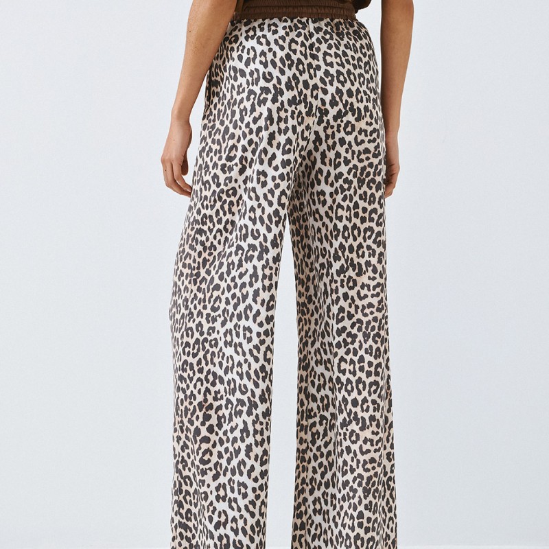 Παντελόνα λεοπάρ με λάστιχο Brown Access