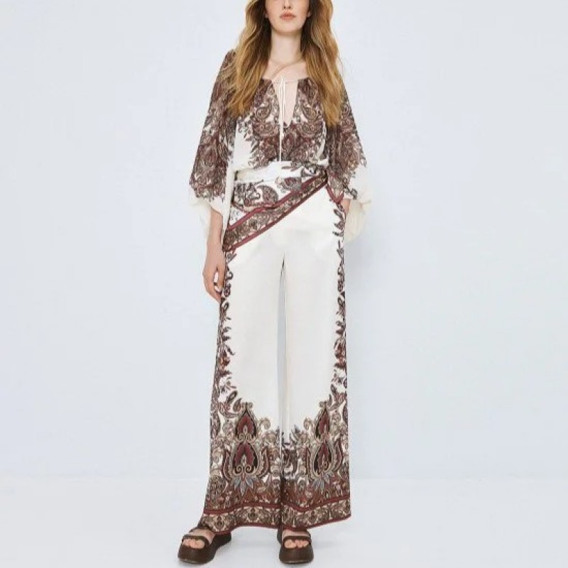 Παντελόνα ψηλόμεση εμπριμε Brown Access