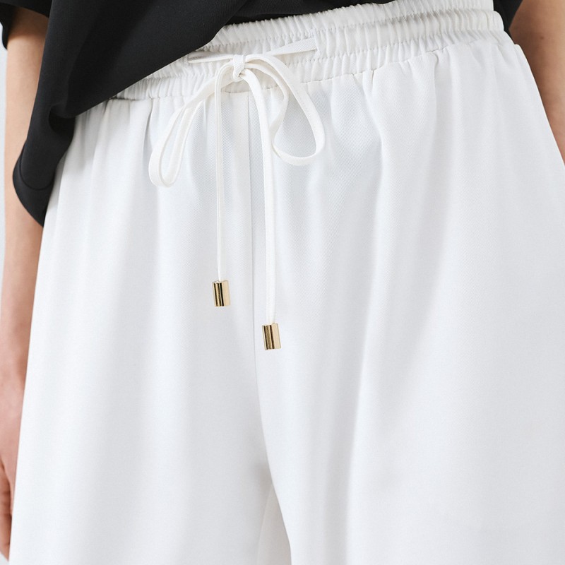 Παντελόνι με λάστιχο και ρεβέρ White Access