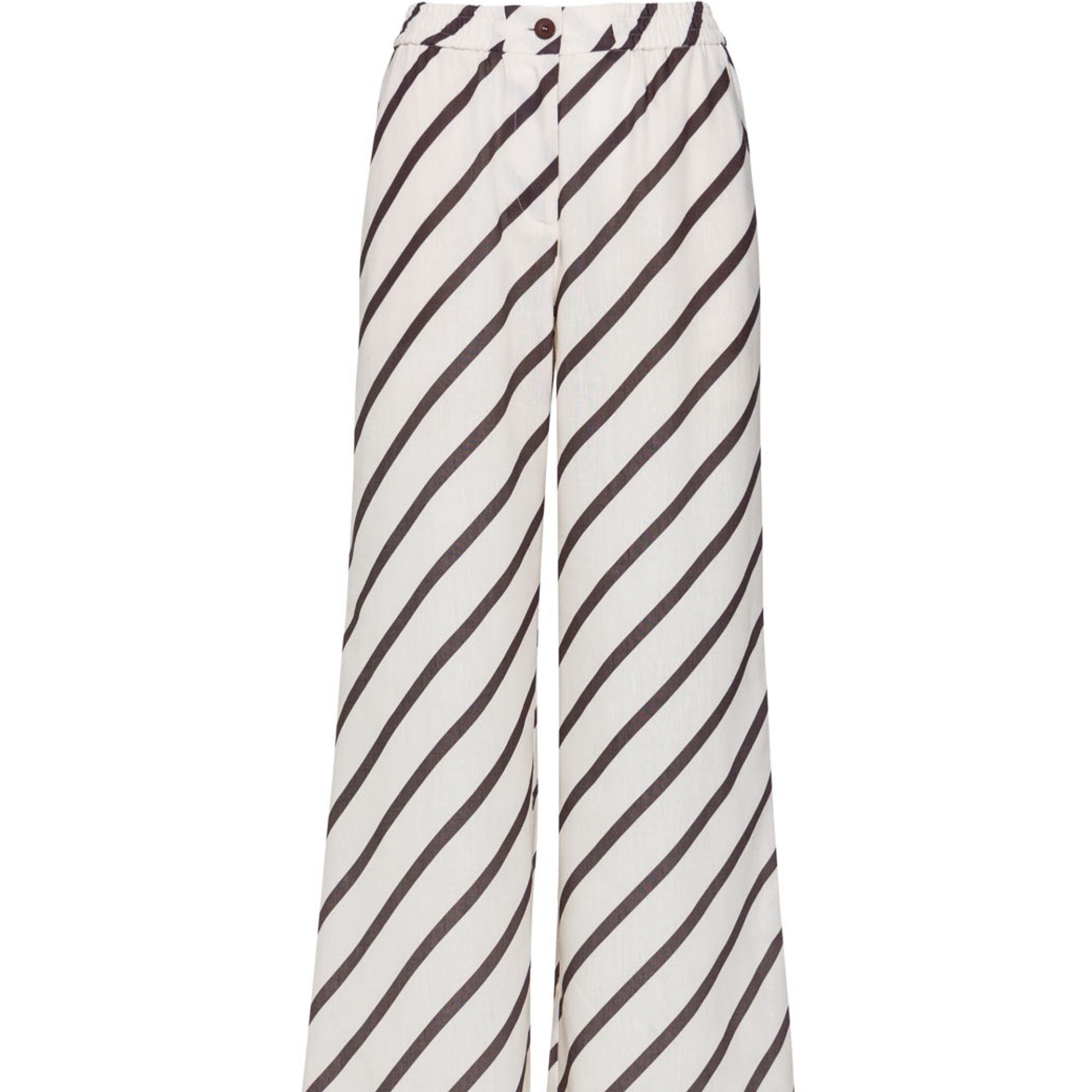 Παντελόνα ριγέ με λάστιχο Brown Access