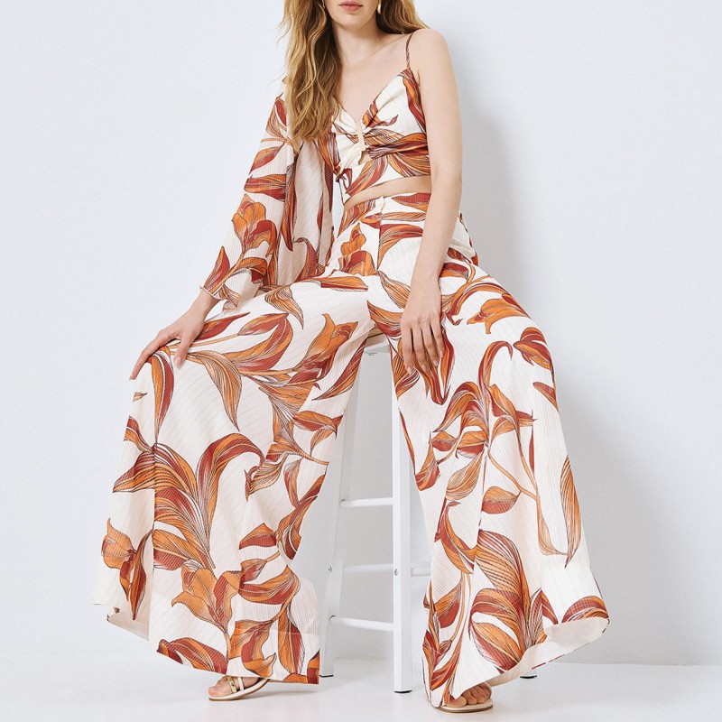 Παντελόνα φαρδιά με τύπωμα Orange Access