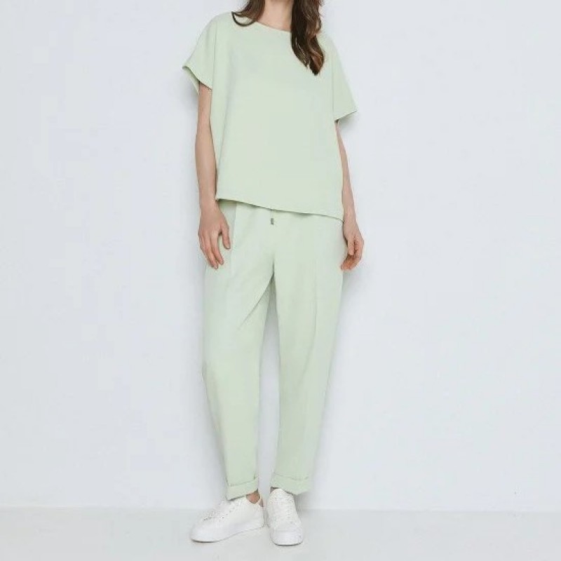 Παντελόνι με λάστιχο και ρεβέρ Mint Access