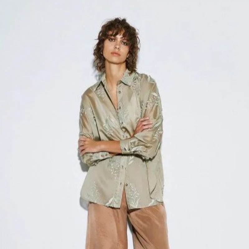 Πουκάμισο με κεντήματα Green Access