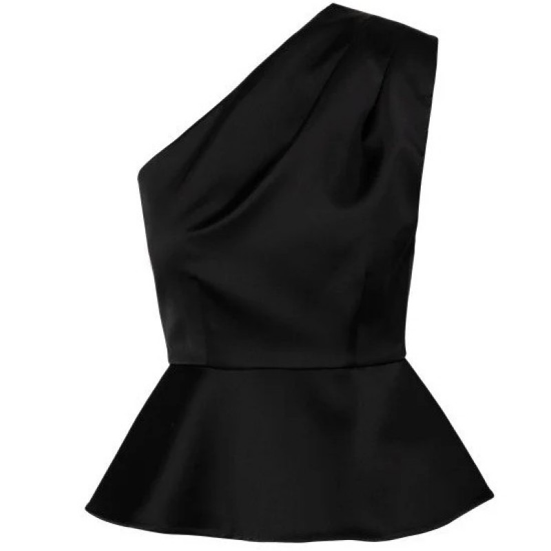 Τοπ peplum με έναν ώμο Black Access