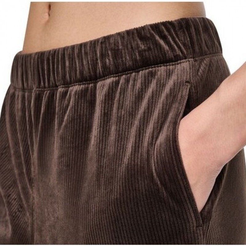 Παντελόνι φόρμας βελουτέ Brown DKNY