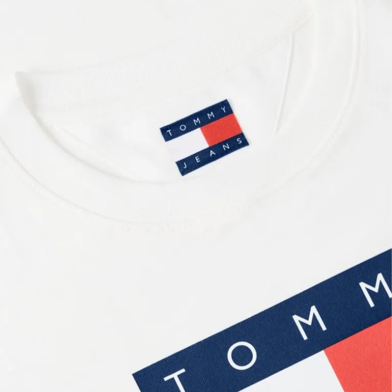 Μπλούζα με κοντό μανίκι TJW flag ss White Tommy jeans