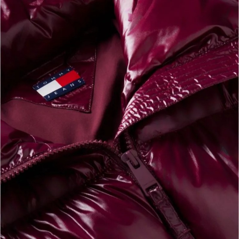 Μπουφάν Shiny Down Ripstop Relaxed Puffer Bordeaux Tommy jeans