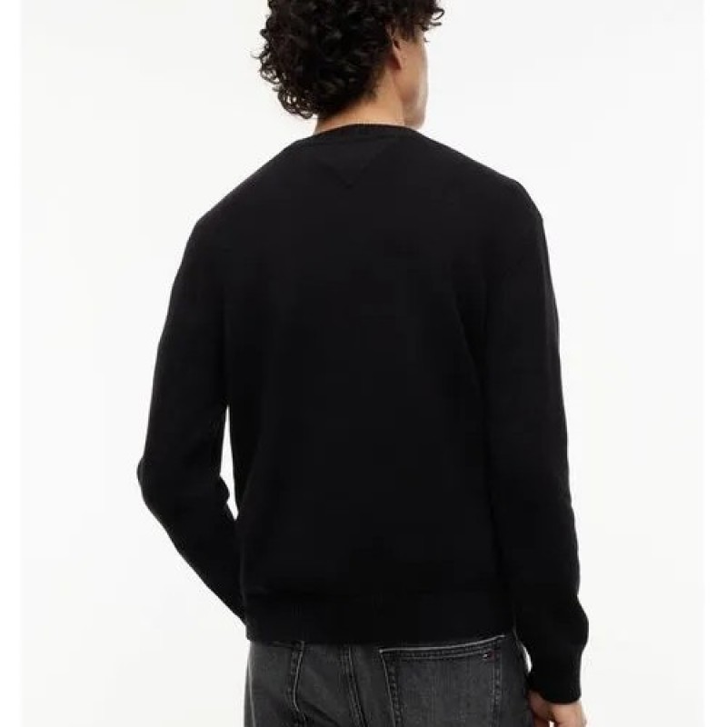 Πουλόβερ πλεκτό TJM Reg flag cnck Black Tommy jeans