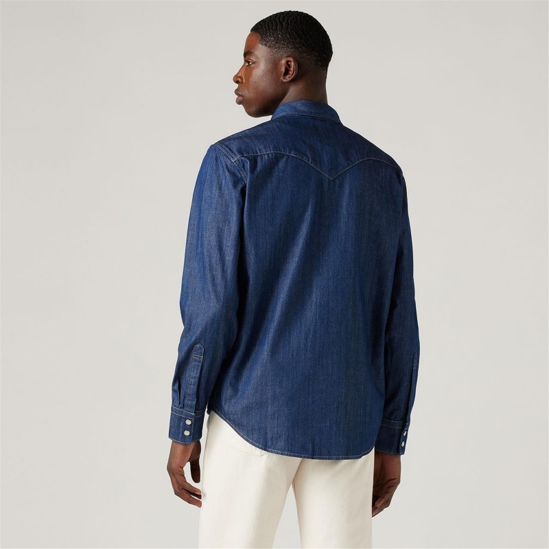 Πουκάμισο τζίν Barstow western Dark Blue Levi's
