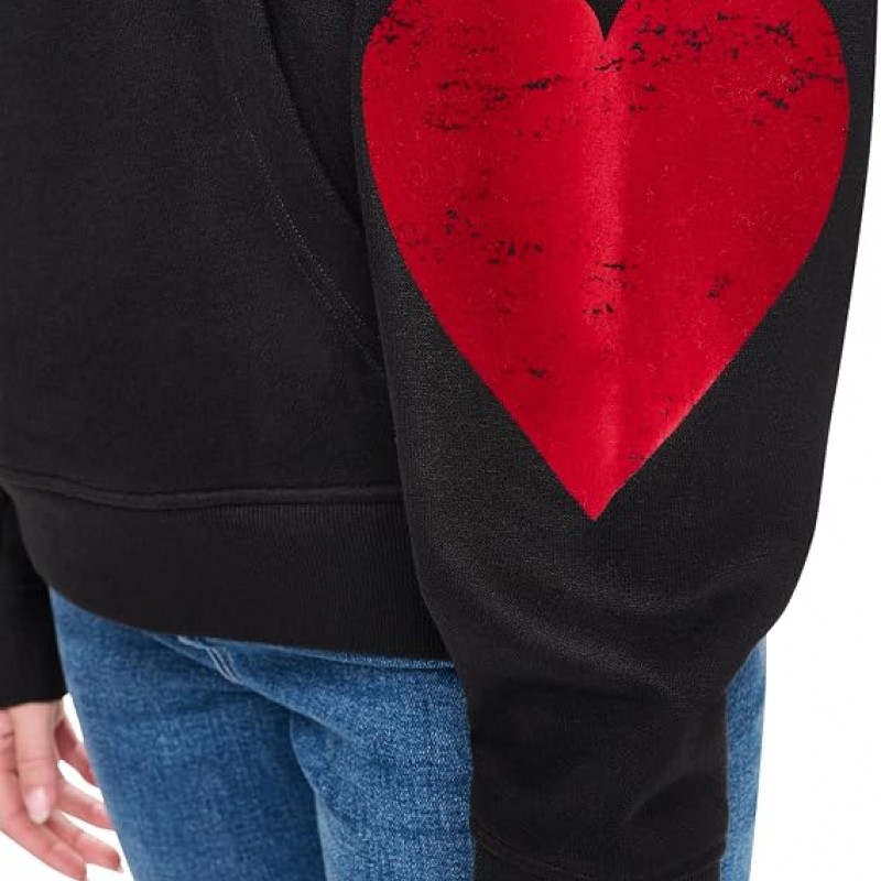 Φούτερ με κουκούλα oversized big apple Black DKNY
