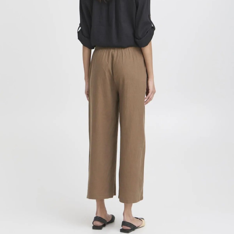 Παντελόνι κρόπ wide leg Byfalakka Brown B.Young