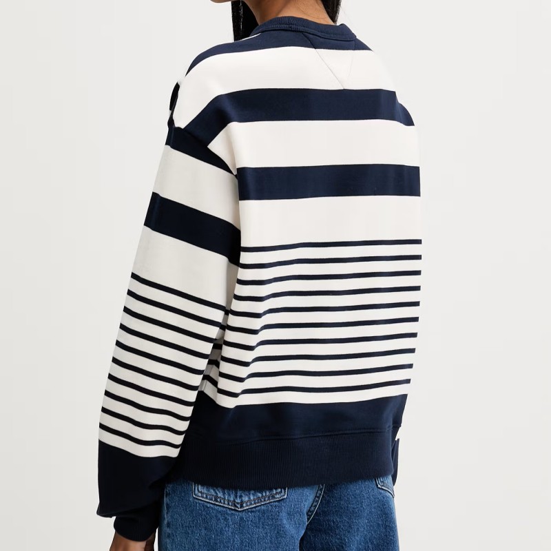 Μπλούζα πλεκτή με ρίγες rlx badge Blue Tommy jeans