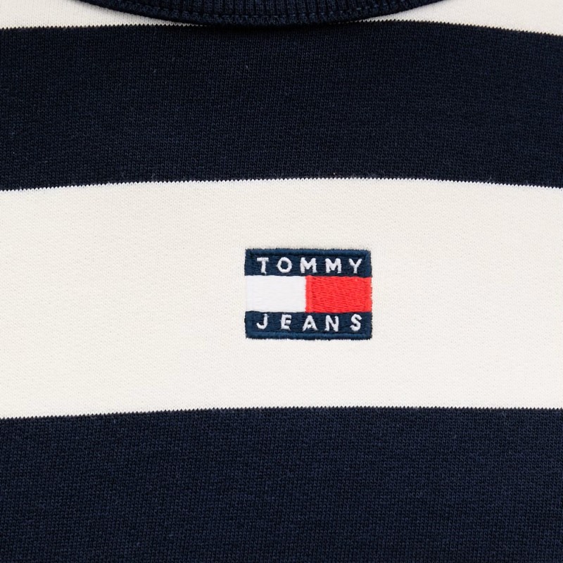 Μπλούζα πλεκτή με ρίγες rlx badge Blue Tommy jeans