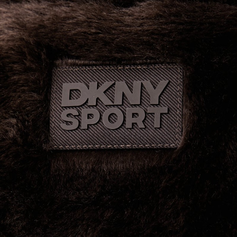 Μπουφάν αμάνικο γούνινο faux fur Brown DKNY