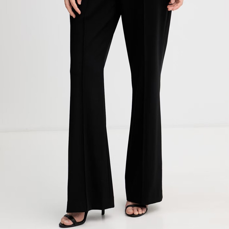 Παντελόνι με φαρδιά μπατζάκια Black DKNY
