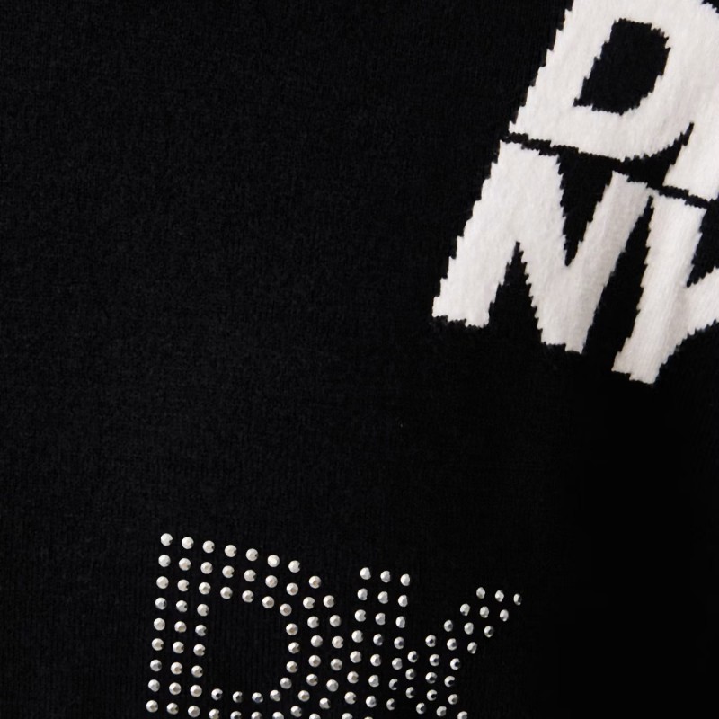 Πουλόβερ με σχέδια και στρας Black DKNY