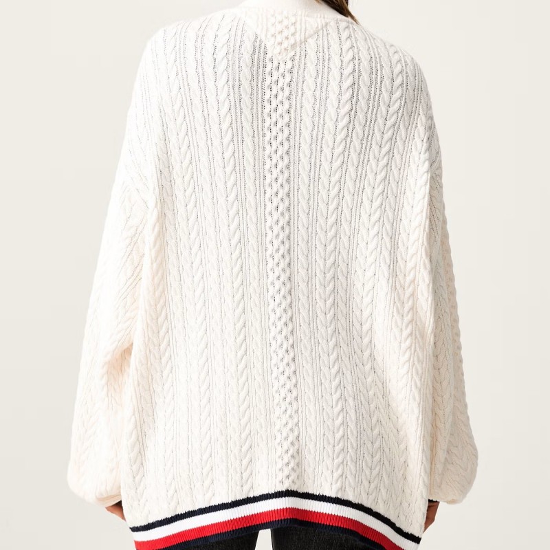Ζακέτα πλεκτή rwb tipping ovs Beige Tommy jeans