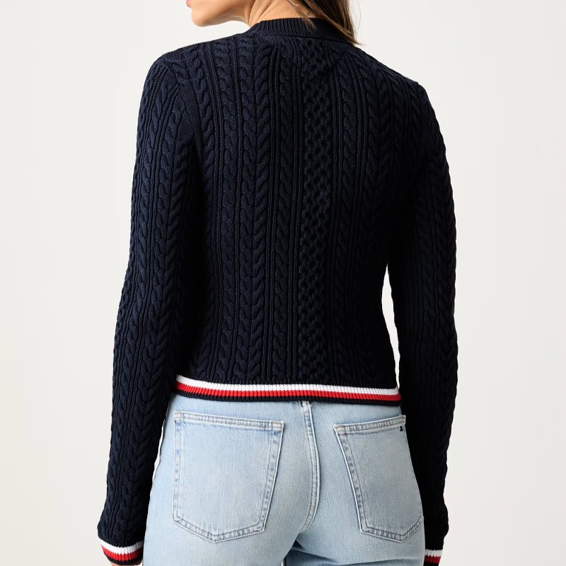Μπλούζα πλεκτή TJW RWB TIPPING Blue Tommy jeans