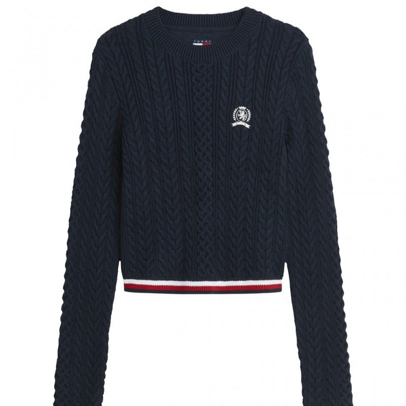 Μπλούζα πλεκτή TJW RWB TIPPING Blue Tommy jeans