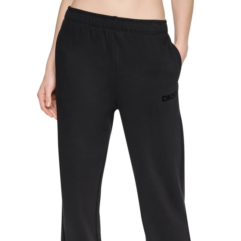 Παντελόνι φόρμας  high rise flocked logo Black DKNY