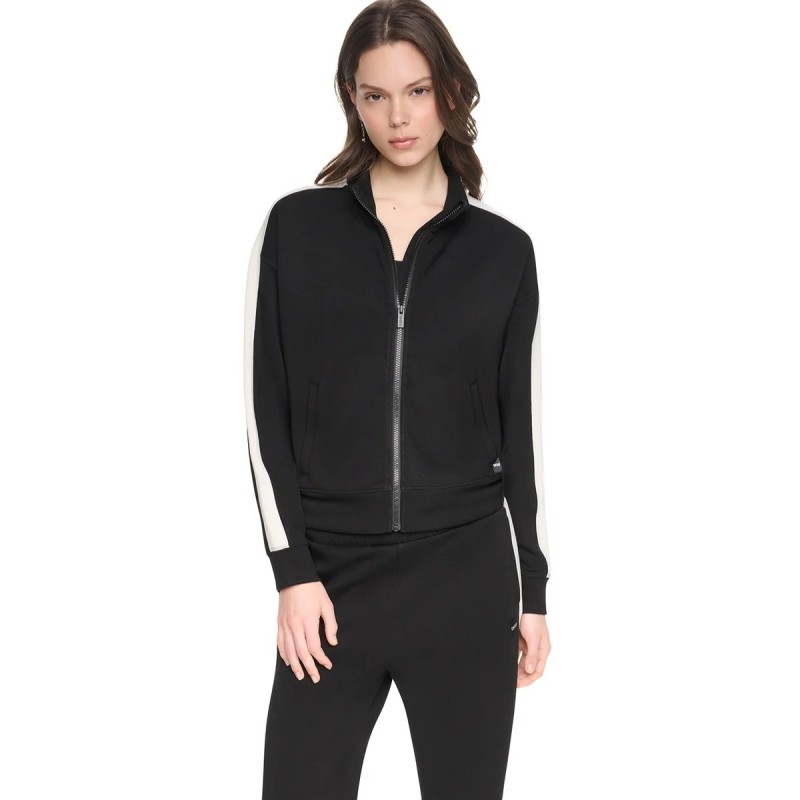Ζακέτα με φερμουάρ side stripe Black DKNY