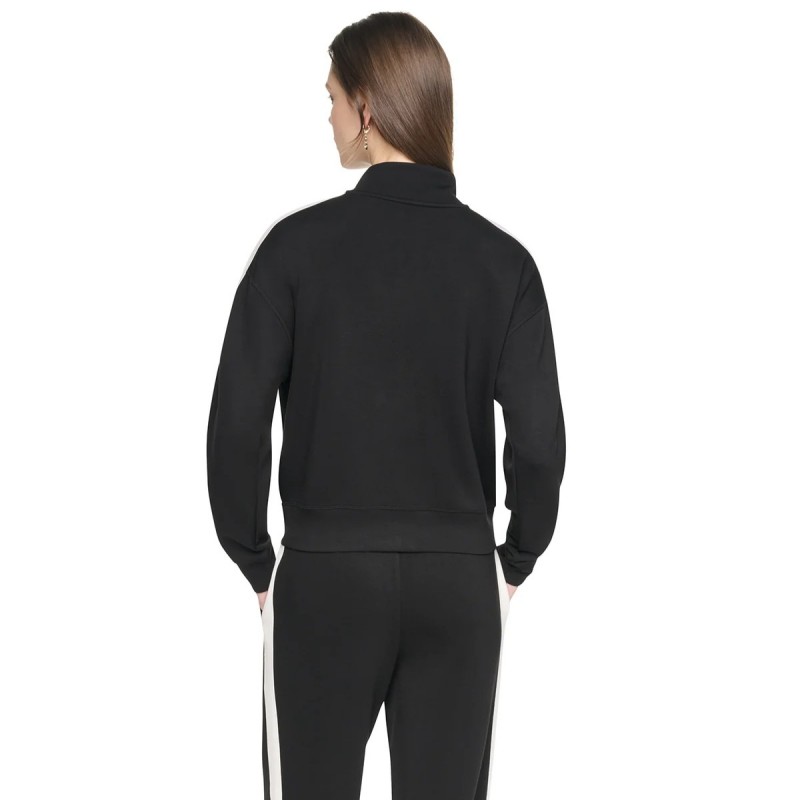 Ζακέτα με φερμουάρ side stripe Black DKNY