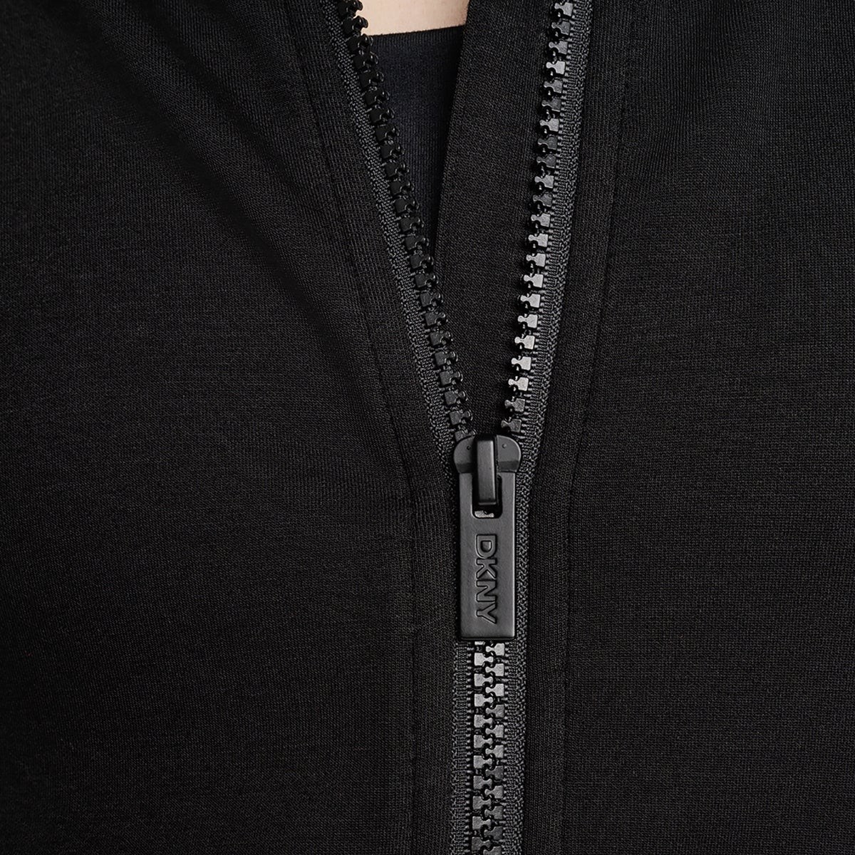 Ζακέτα με φερμουάρ side stripe Black DKNY