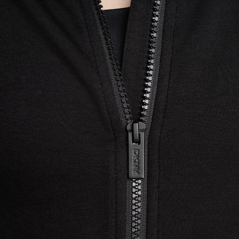 Ζακέτα με φερμουάρ side stripe Black DKNY