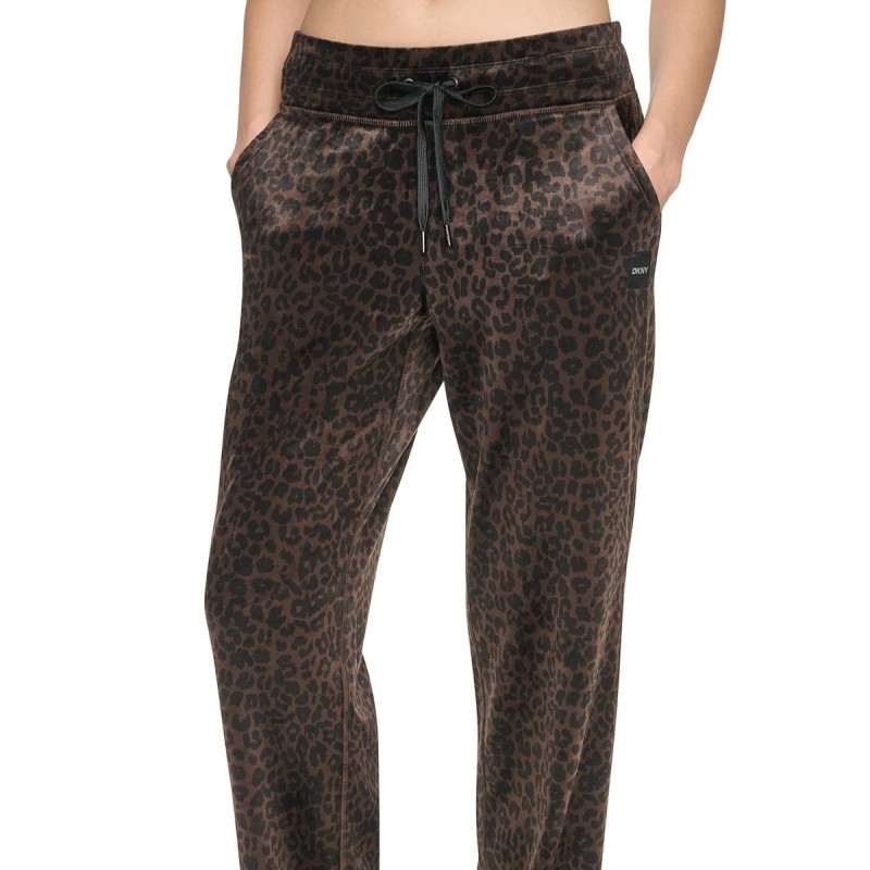 Παντελόνι φόρμας leopard Brown DKNY