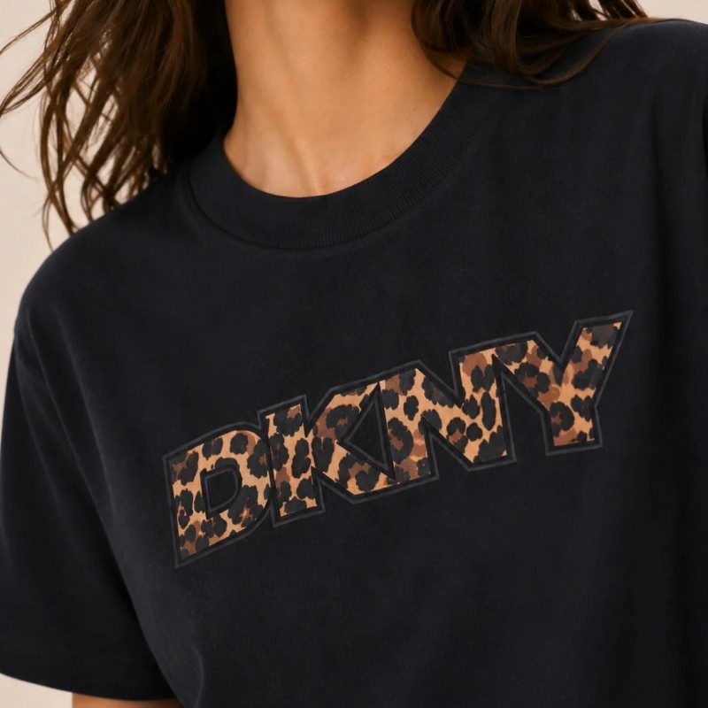 Μπλούζα με κοντό μανίκι logo Black DKNY
