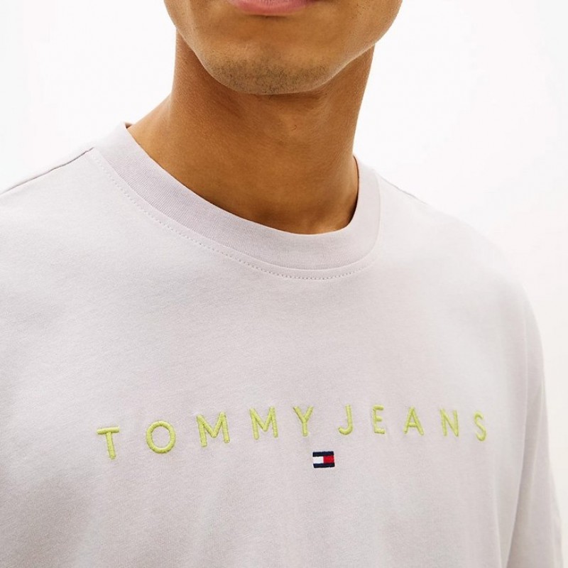 Μπλούζα με κοντό μανίκι TJM Reg Linear Logo Stone Tommy Jeans