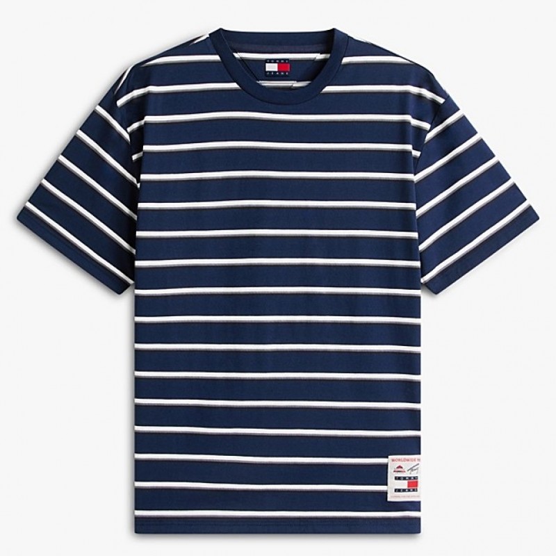 T-shirt TJM RLX with stripes Blue Tommy jeans