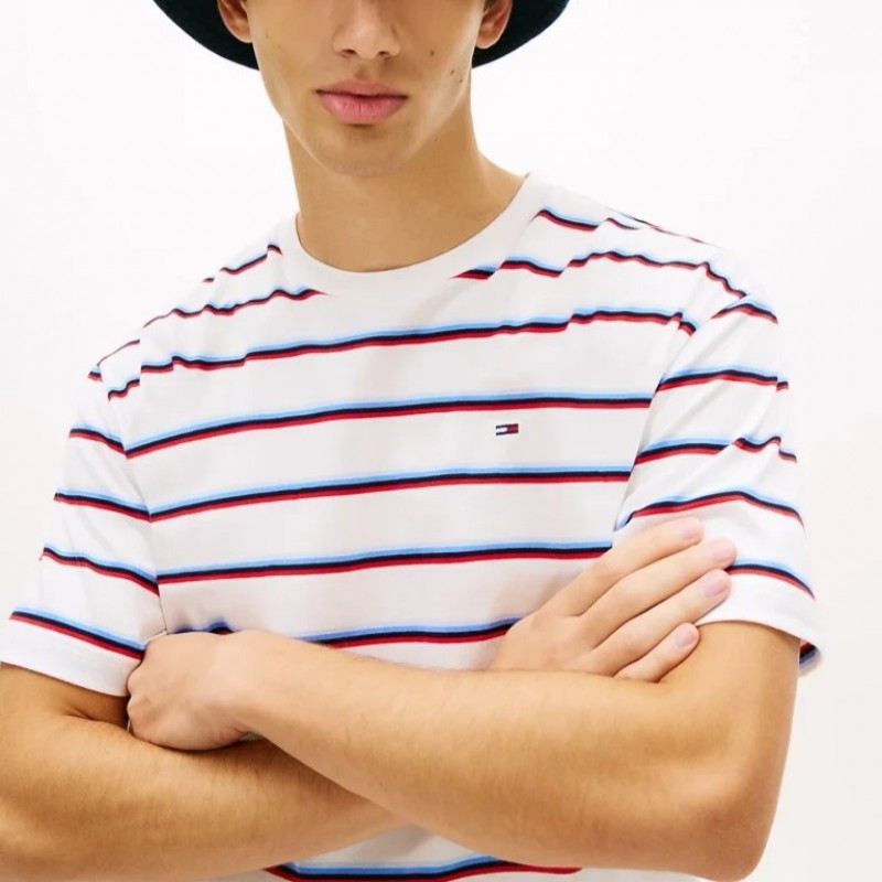 Μπλούζα με κοντό μανίκι TJM RLX Stripe ss White Tommy jeans