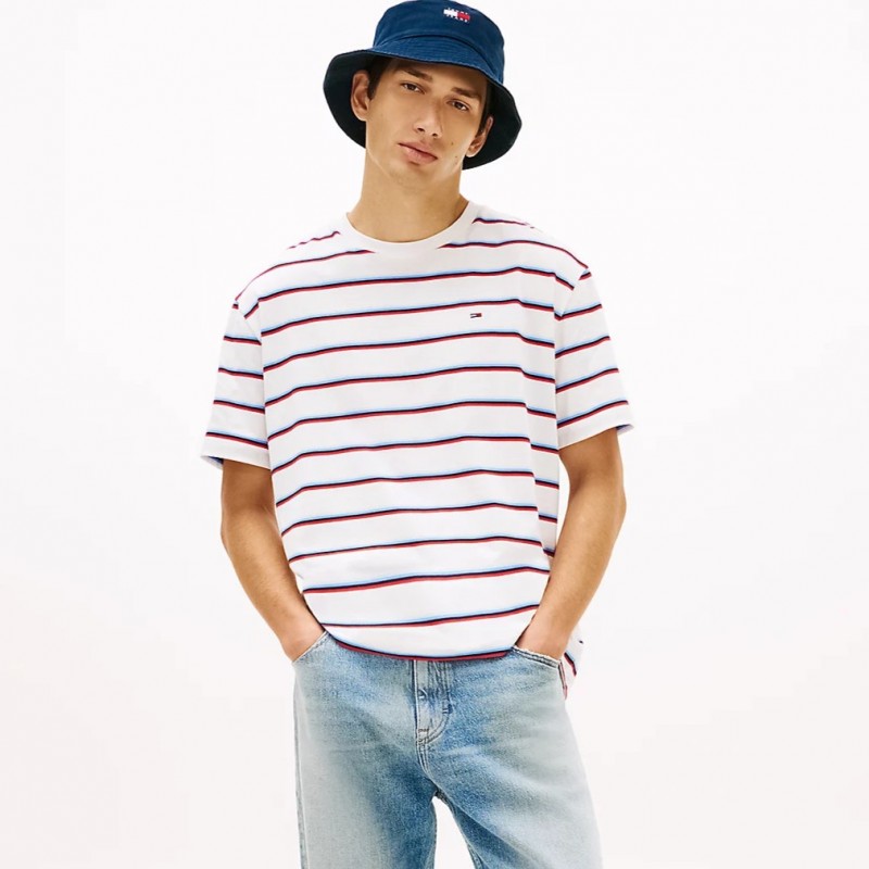 Μπλούζα με κοντό μανίκι TJM RLX Stripe ss White Tommy jeans