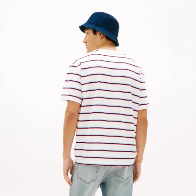 Μπλούζα με κοντό μανίκι TJM RLX Stripe ss White Tommy jeans