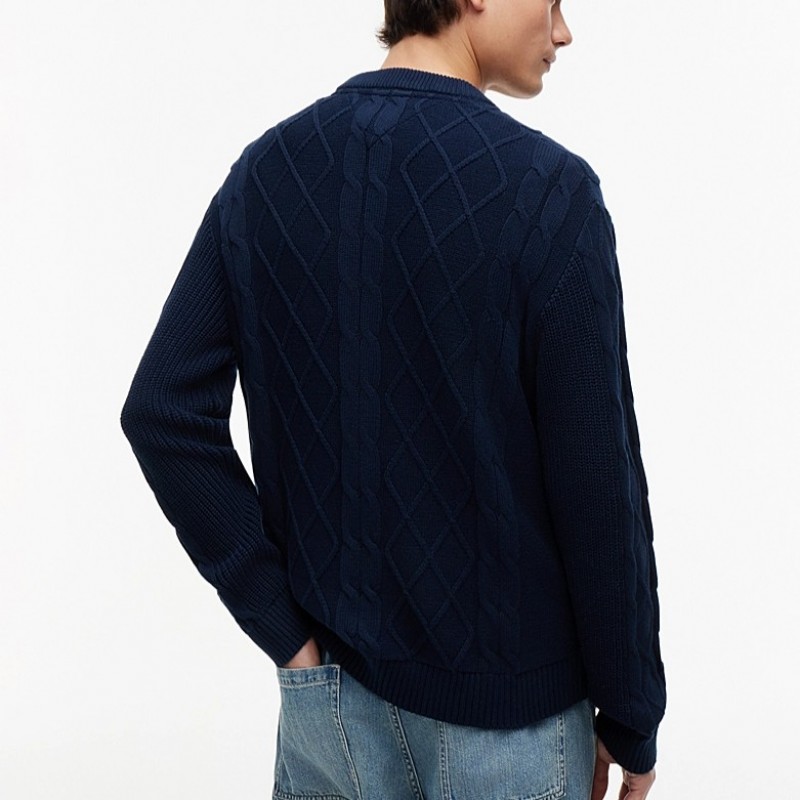 Πλεκτό πουλόβερ flag cable knit Blue Tommy jeans