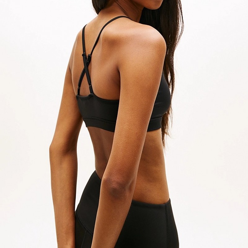 Bralette athleisure με μεταλλικό logo Black Tommy jeans