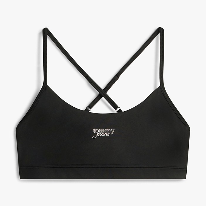 Bralette athleisure με μεταλλικό logo Black Tommy jeans