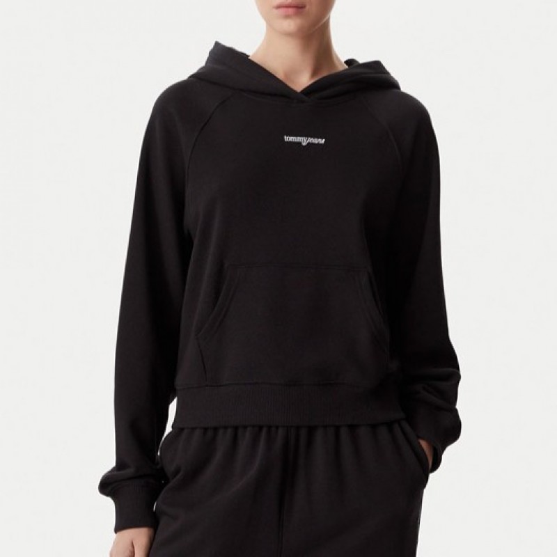 Φούτερ με κουκούλα TJW Raglan hoodie Black Tommy jeans