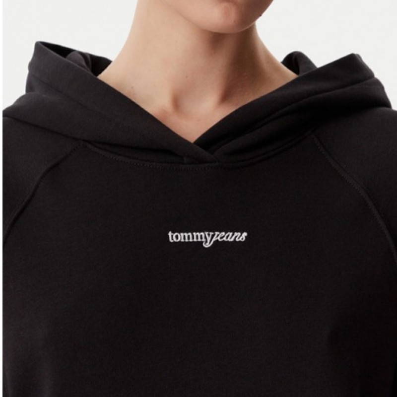 Φούτερ με κουκούλα TJW Raglan hoodie Black Tommy jeans