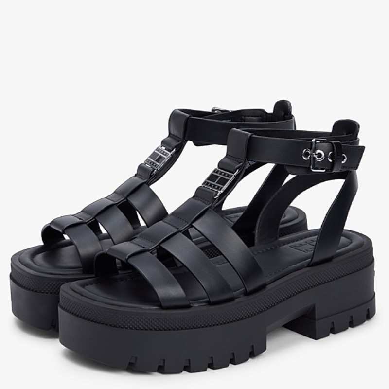 Σανδάλια Fisherman leather Max Black Tommy jeans