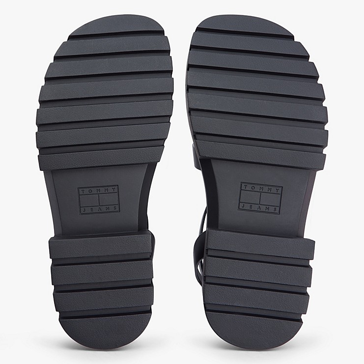 Σανδάλια Fisherman leather Max Black Tommy jeans