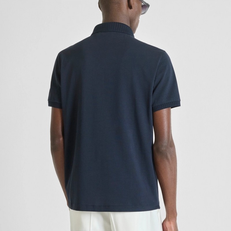 Μπλούζα με κοντό μανίκι polo Blue Antony Morato