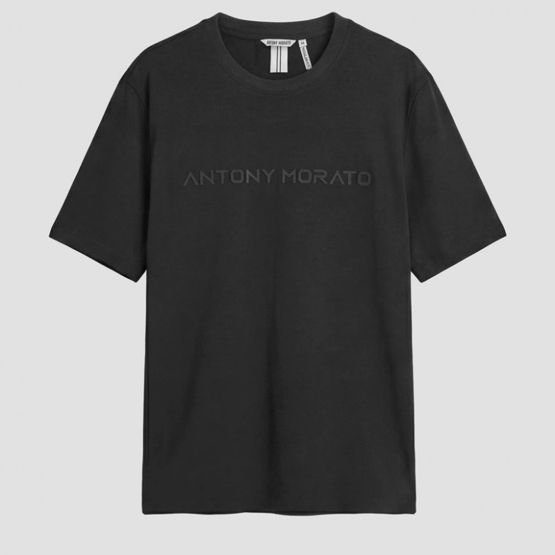 Μπλούζα με κοντό μανίκι interlock Black Antony Morato